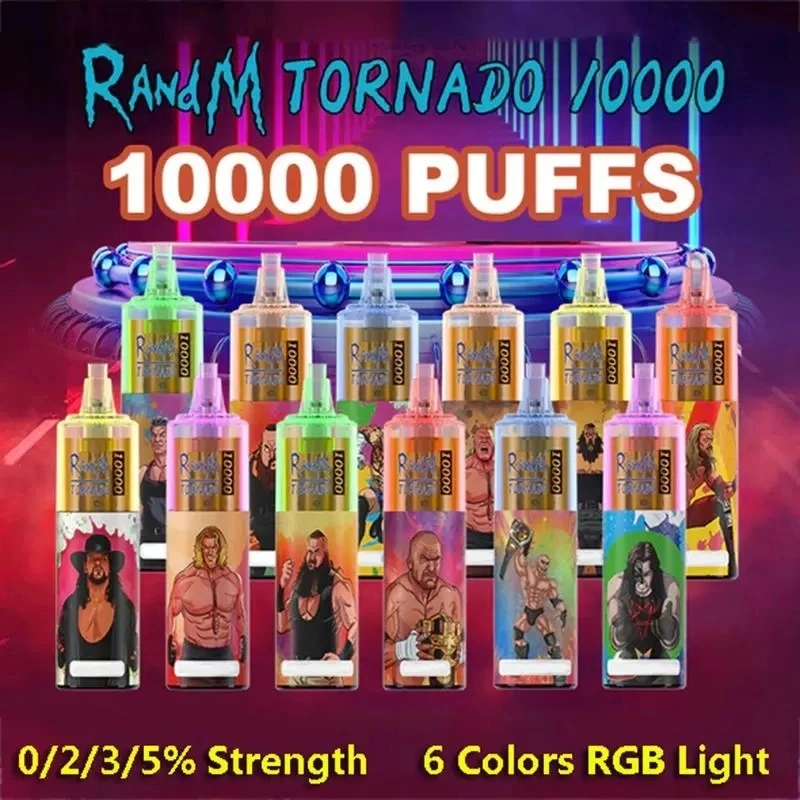 Original tornade Randm 10k/10000 bouffées Mesh Vape jetables de la bobine E cigarette avec 20ml Ejuice remplie au préalable