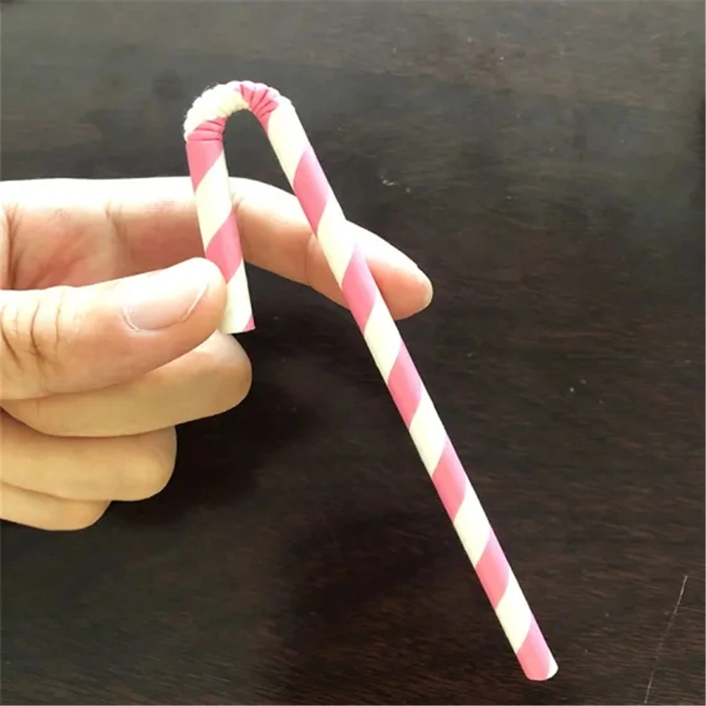 Unfading Ink Printing Drinking Paper Straws Flexible Drinking Straw Bending Paper Straws Disposable Paper Straw Eco-Friendly Paper Straws Biodegradable Straw