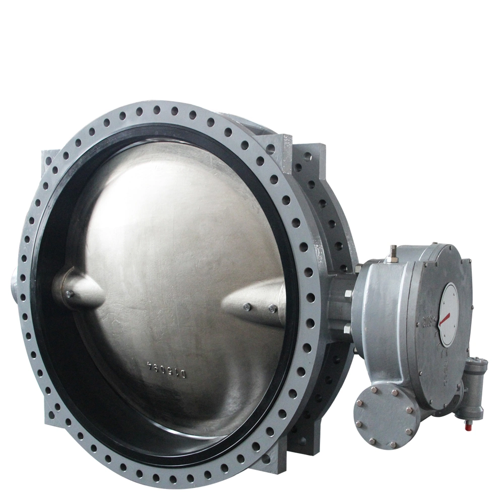 U-Section Type Pin/Pinless Double Flange Butterfly Valve A395/A536 Body and CF8m Disc