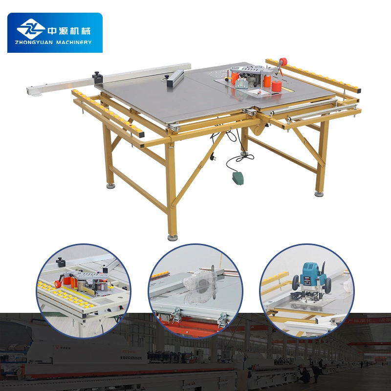 Saw Table Sliding Portable Folding Woodworking Machines Panel Wood Cutting Mini Wood Double Combination Blade