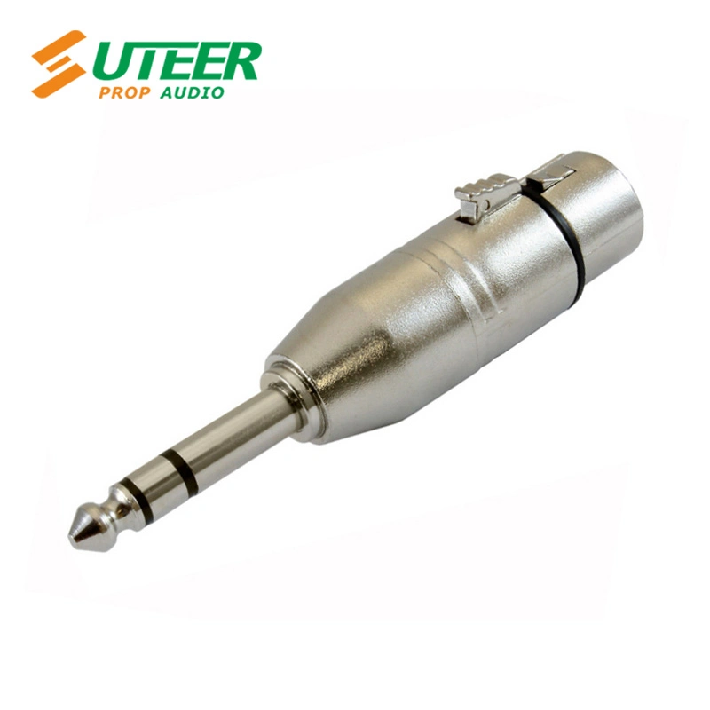 3-Pin XLR Female to 6.35mm Stereo Jack Male Balanced Audio Adapter