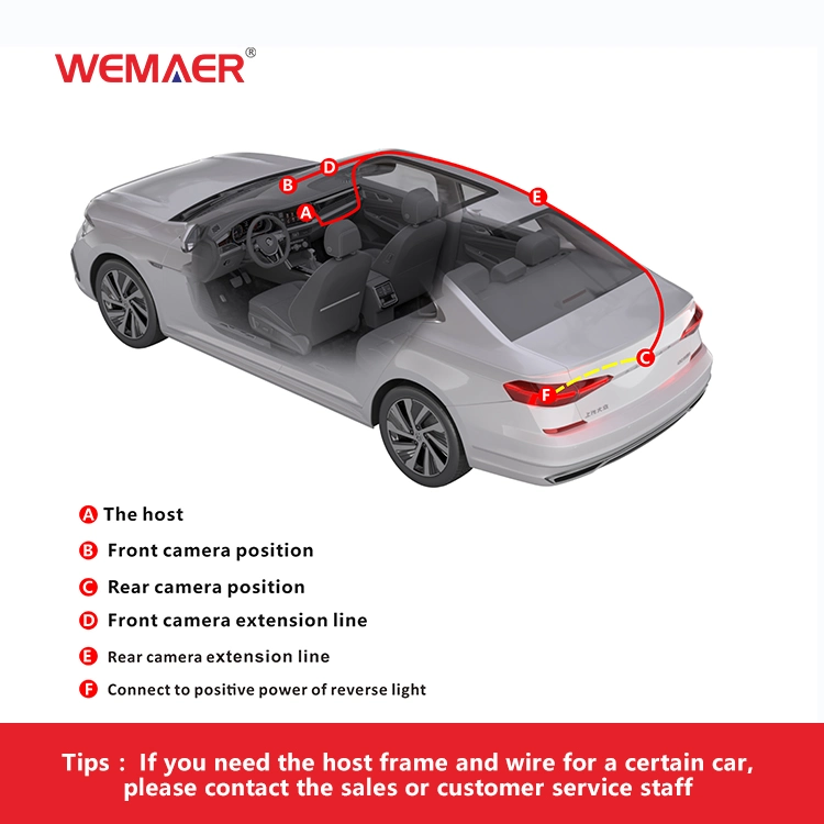 Wemaer 1 DIN Android10 IPS 360 Camera Car DVD Player لوحدة الرأس فيديو تشغيل تلقائي بواسطة الكارديو العام بحجم 9/10 بوصات