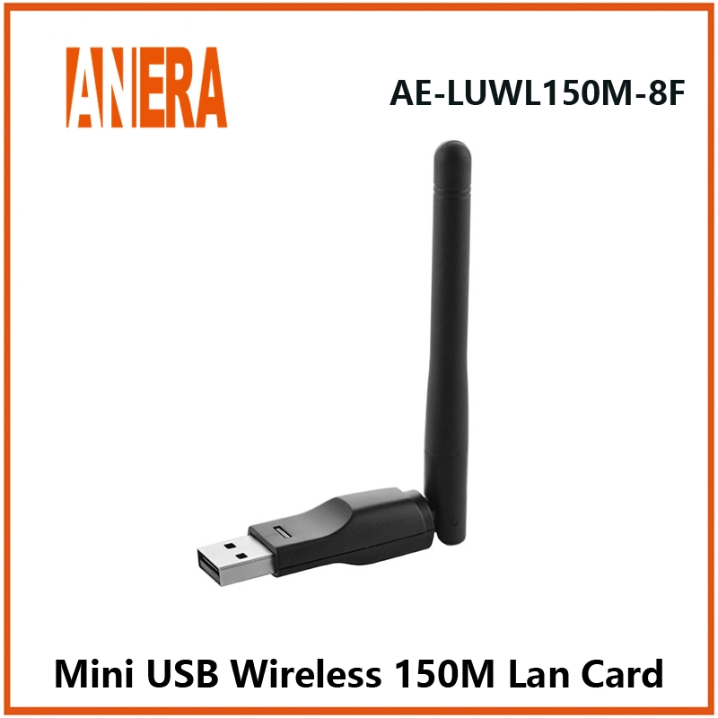 Anera Tarjeta de red inalámbrica USB 2.0 dongle adaptador WiFi RTL8188ftv Tarjeta LAN