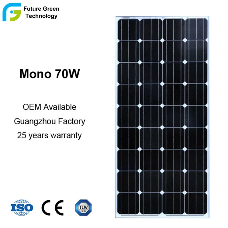 80W Mono Solar Cells Solar Energy PV Panel for Water Pump Building System