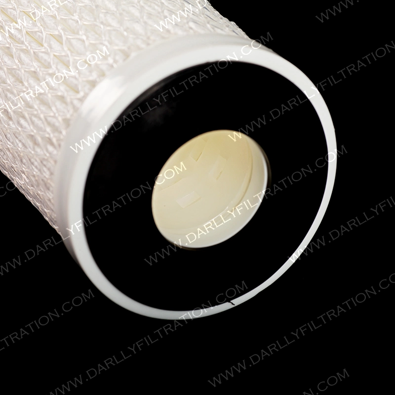 1 micrones Filtro de membrana de fibra de vidrio con pliegues para filtración química 40"