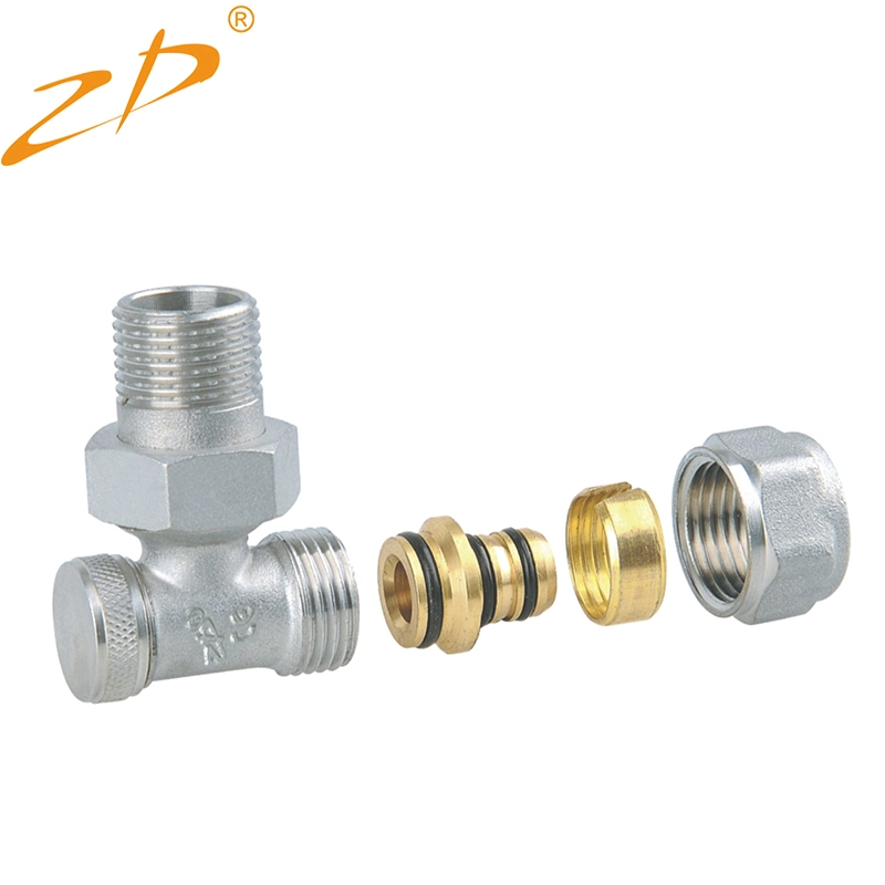 90 Degree Brass Temperature Control Head Thermostatic Radiator Valve for Floor Heating System