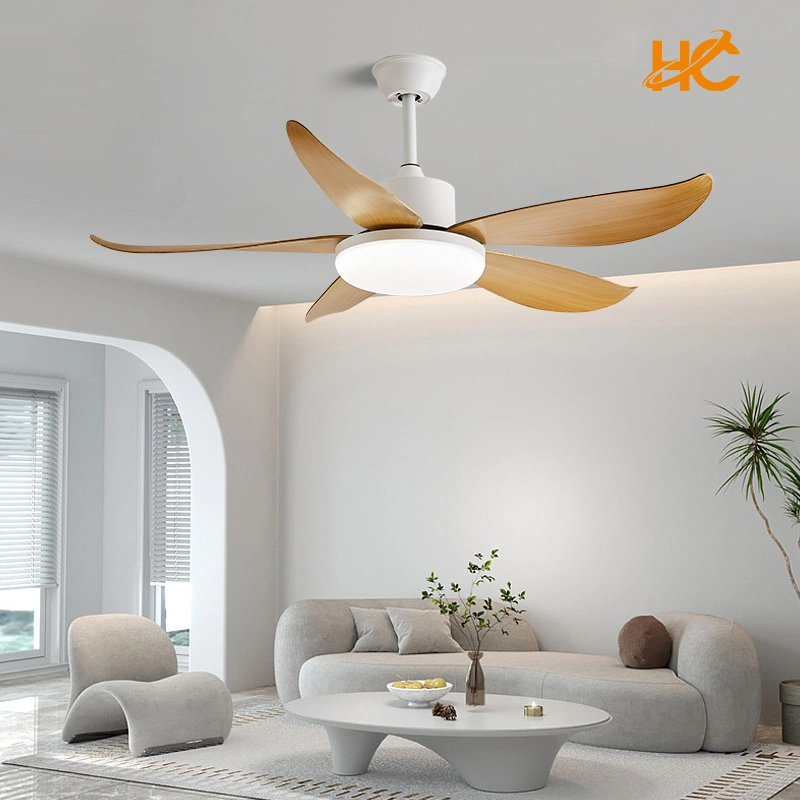 42 Inch Durable DC Motor Hotel Flush Mount Black Ceiling Fan Light and Remote