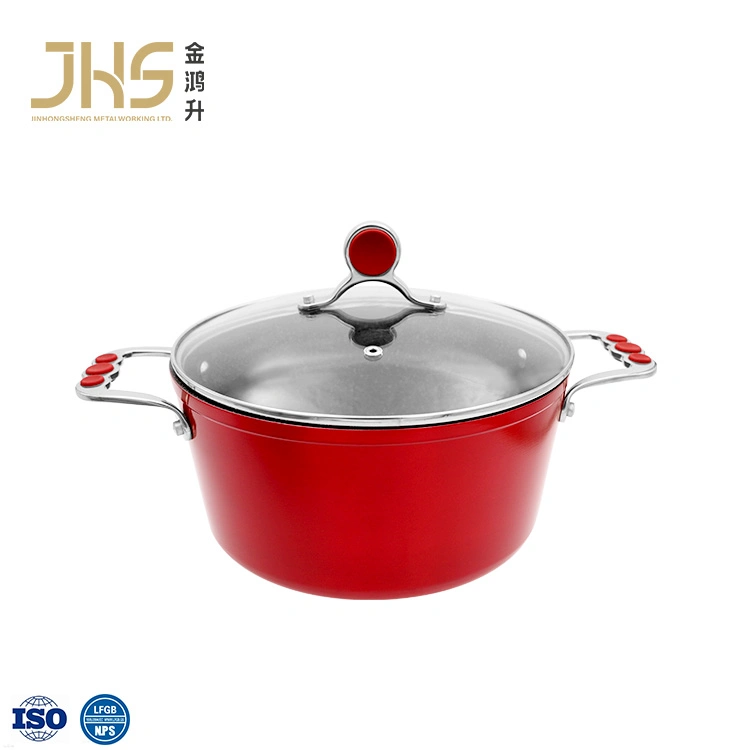 أدوات المطبخ طبخ أحمر Nonstick طبخ مجموعة Casserole Fryingpan Non Stick أدوات الطهي