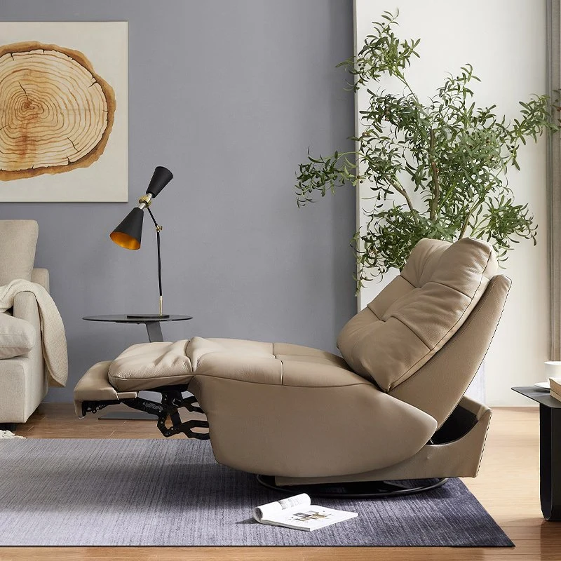 Design italien moderne Mobilier de salon électrique de massage Fauteuil inclinable confortable Fonction multiple Tissu en cuir Chaise longue de loisirs simple