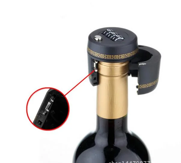 Bloqueio da tampa do frasco, bloqueio antirroubo para vinho de alta qualidade, bloqueio para vinho vermelho, bloqueio para garrafas, bloqueio combinado, Al-B0130