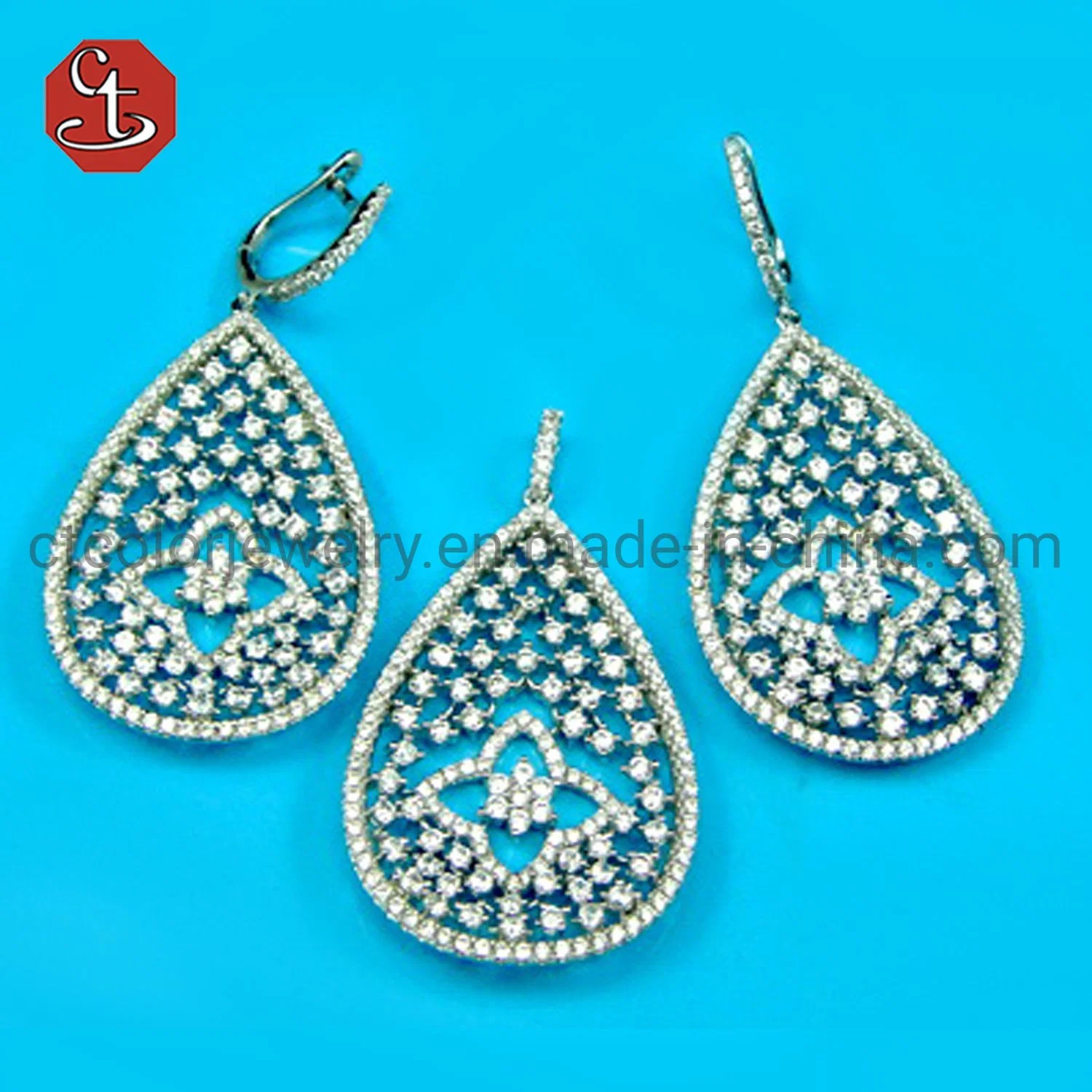 Vintage Cubic Zircon Drop Earrings Jewelry Temperament Design Water Drop Elegant Long Large Statement Dangle Micro Pave CZ Earrings For Women