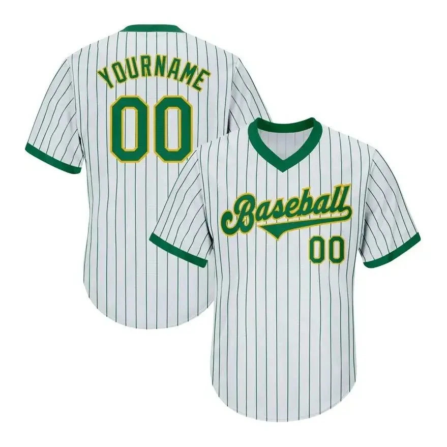 Custom Design Embroidery Letter Sublimation Shirts V Neck Men Baseball Sportswear