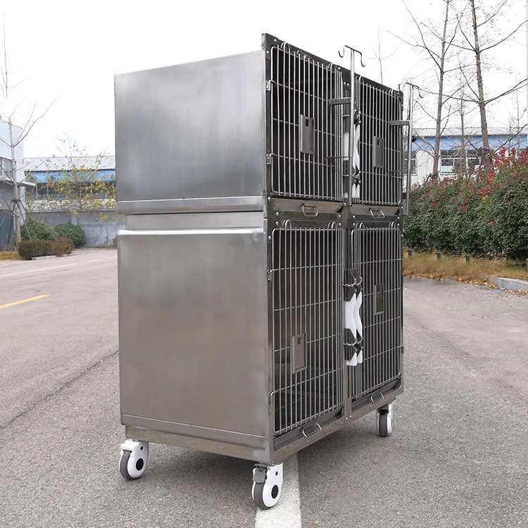 Fourteen Module Stainless Steel Hospital Pet Cage for Pet Dogs