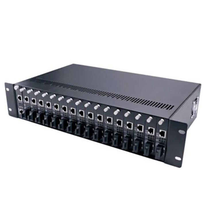 2U 16 Steckplätze SNMP Managed Media Converter Rack Mount Chassis