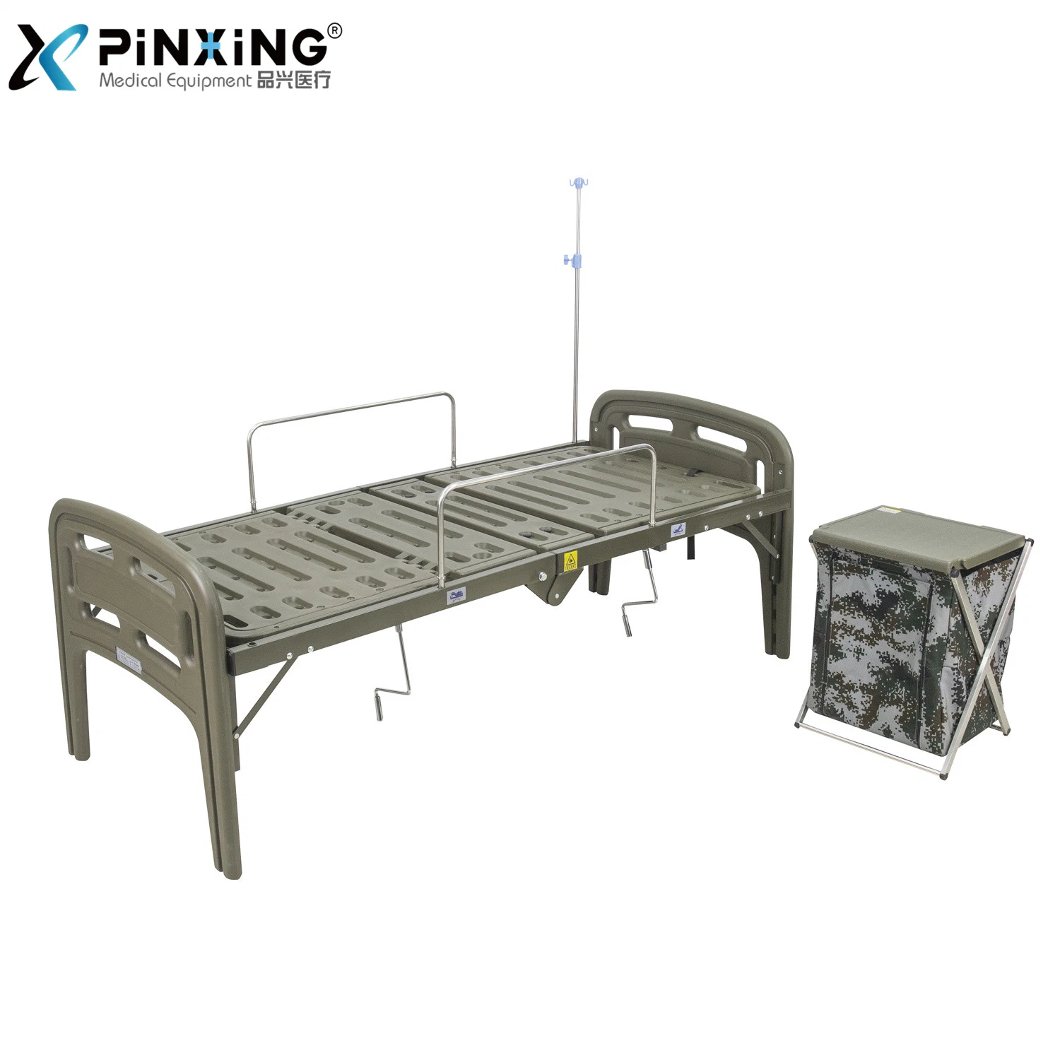 2 Function Folding Field Hospital Bed with Hand Crank