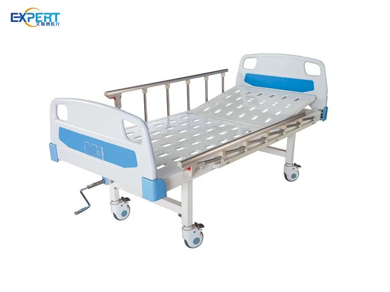 Exp-A16 Single Crank Manual Adjustment Moveable Hospital Nursing Bed in Stock