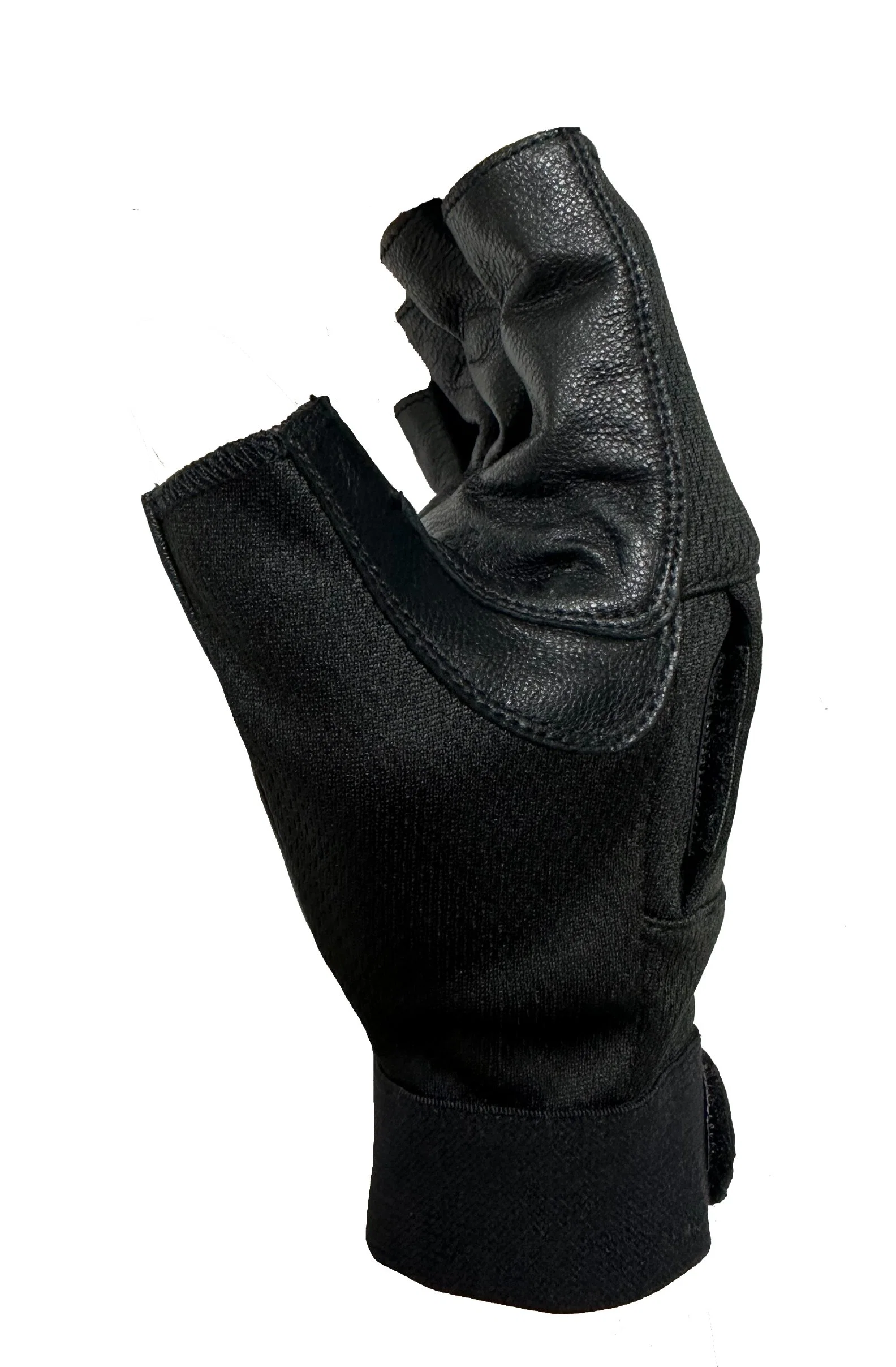 Genuine Leather Cycling Fingerless Half Finger Driving Gloves