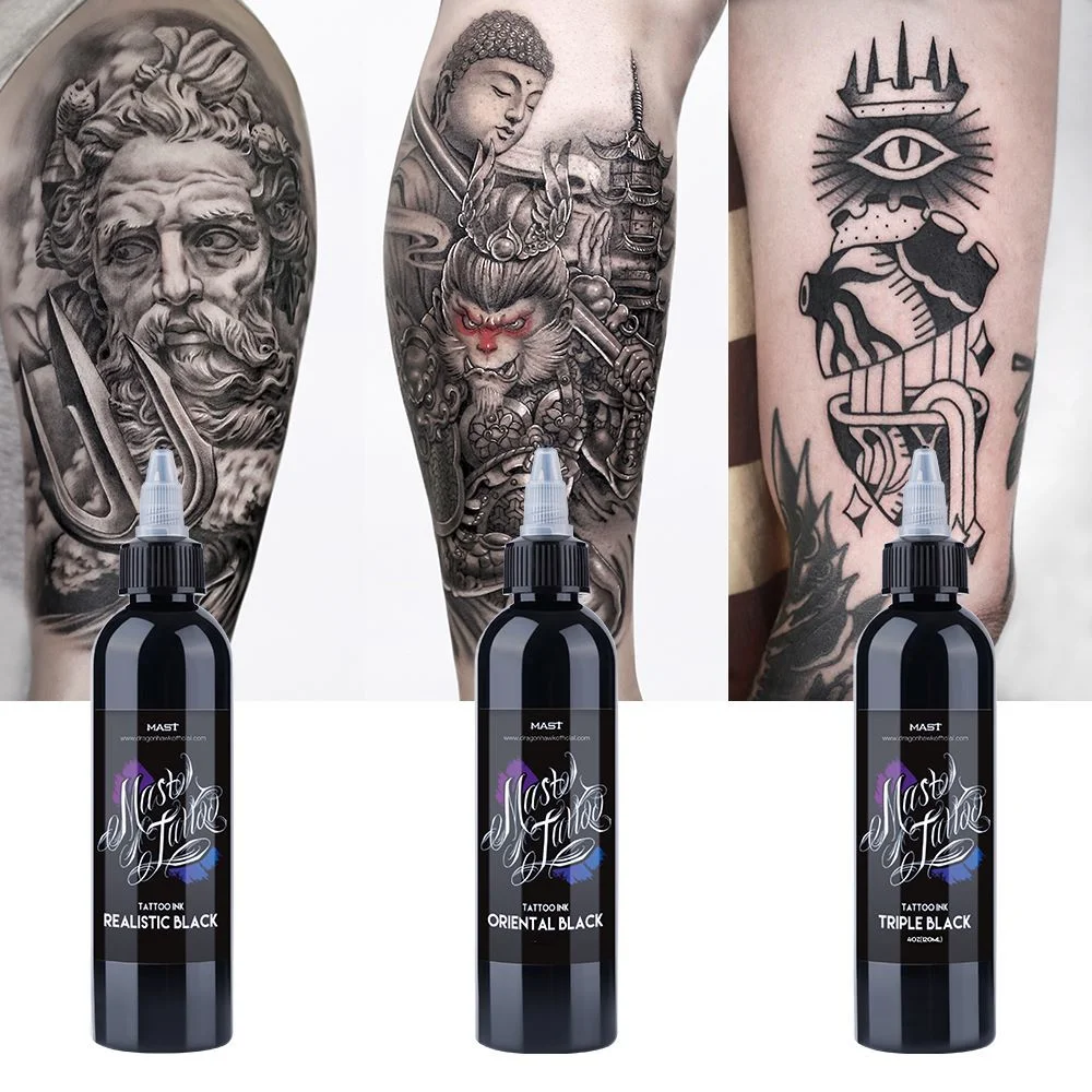 Mast tinta Tattoo de alta calidad Negro Triple Negro Oriental Negro 0,5oz Mayorista/Proveedors