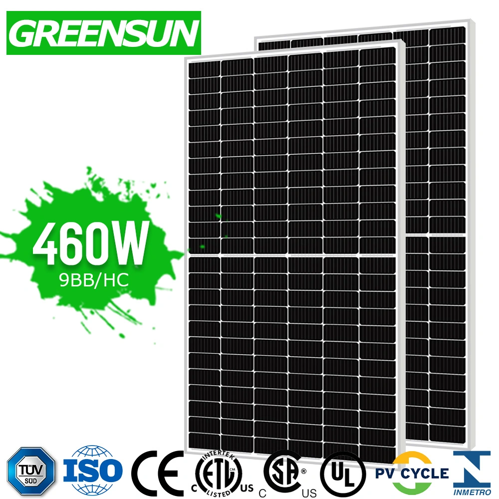 Uso doméstico e industrial y comercial Marca Nueva CE/ISO/Inmetro/TUV/UL 440W 450W 460W 500W 600W 700W Módulos Mono Monocristalinos Panel Solar