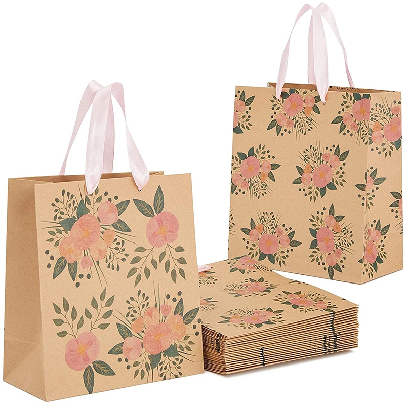 Custom Printed Luxury Gift Paper Shopping Bag with Black Makeup Bag Cosmetic Packaging Bags for Skincare Package Custom Printing