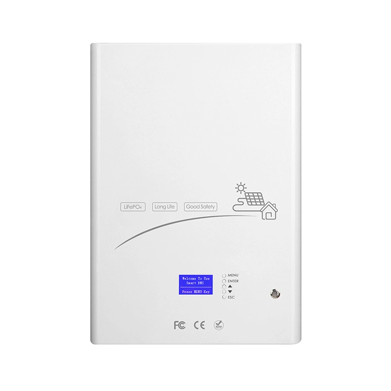 Pantalla Digital Wall-Mounted Blanco Smart Grid híbrido de 48V de litio baterías LiFePO4 de hierro de 10kwh de energía doméstica Sistema de almacenamiento de energía solar 48V 100Ah batería