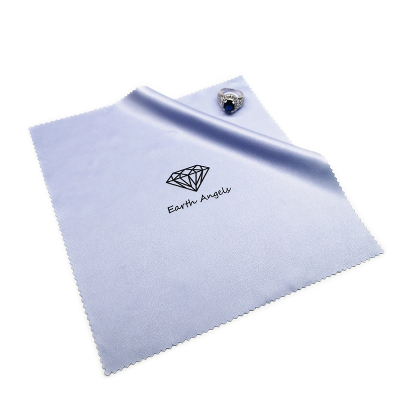 200GSM Customized Logo Soft Microfiber Jewelry Cleaning Wiping Polishing Cloth