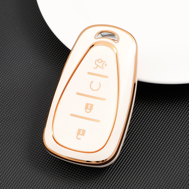 Luxury Remote Car Accessories Golden TPU Car Key Cover Case Custom