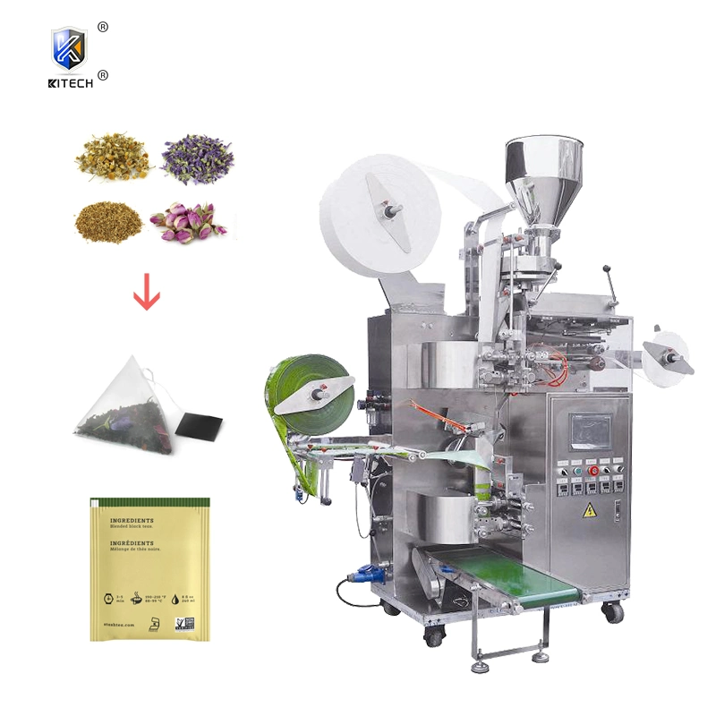 Wholesale/Supplier Nylon Pyramid/Triangle Flat Sachet Tea Bag Wrapping Flow Packaging Packing Filling Sealing Machine
