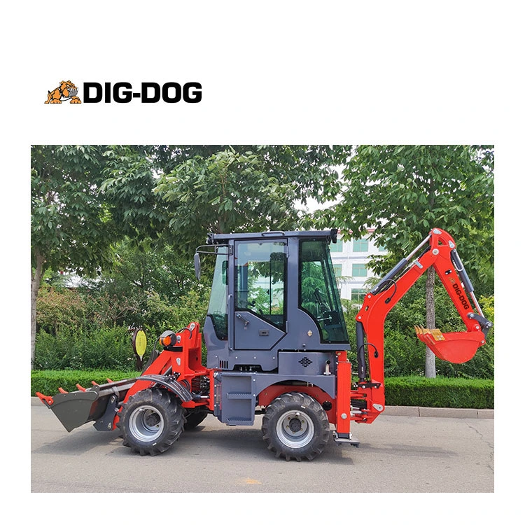 Dig-Dog New Product 2240lbs Excavatormini Wheel Backhoe Loader