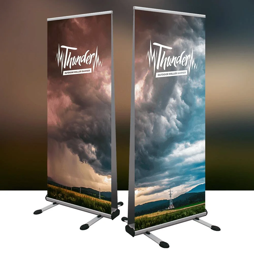 33½ "X80" abatible de aluminio de Banner Roll up Stand Feria de visualización de conferencia promoción firmar (Stand)