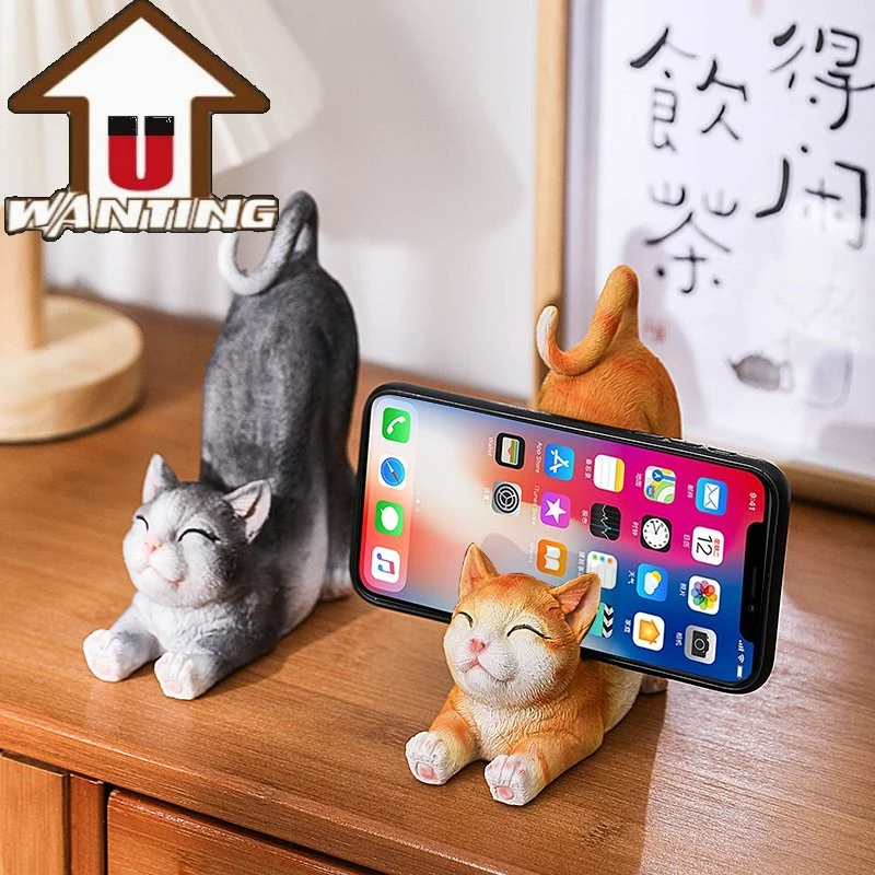 Promotional Gift Lovely Cat Handmade Resin Craft Room Desktop Ornament Wholesale/Supplier Price