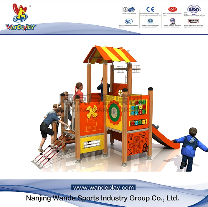 Wandeplay Wooden and PE Series Amusement Park Children Outdoor Playground Equipment with Wd-Bc207