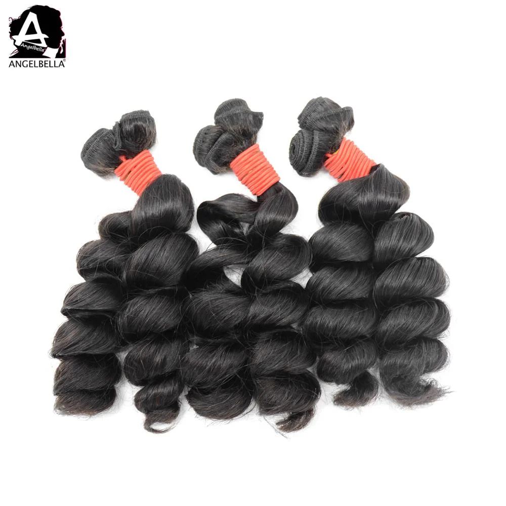 Angelbella Brazilian Super Double Drawn Romance Curl Hair Mink 100% Natural Black Remy Hair Weaving Wholesale