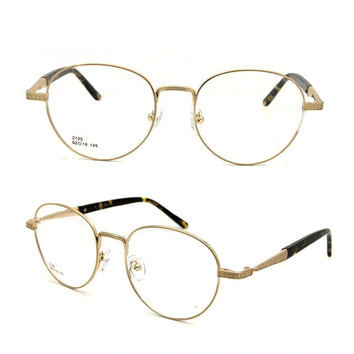 Fashionable Round Shape Stainless Steel Glasses Optical Frame (2125)