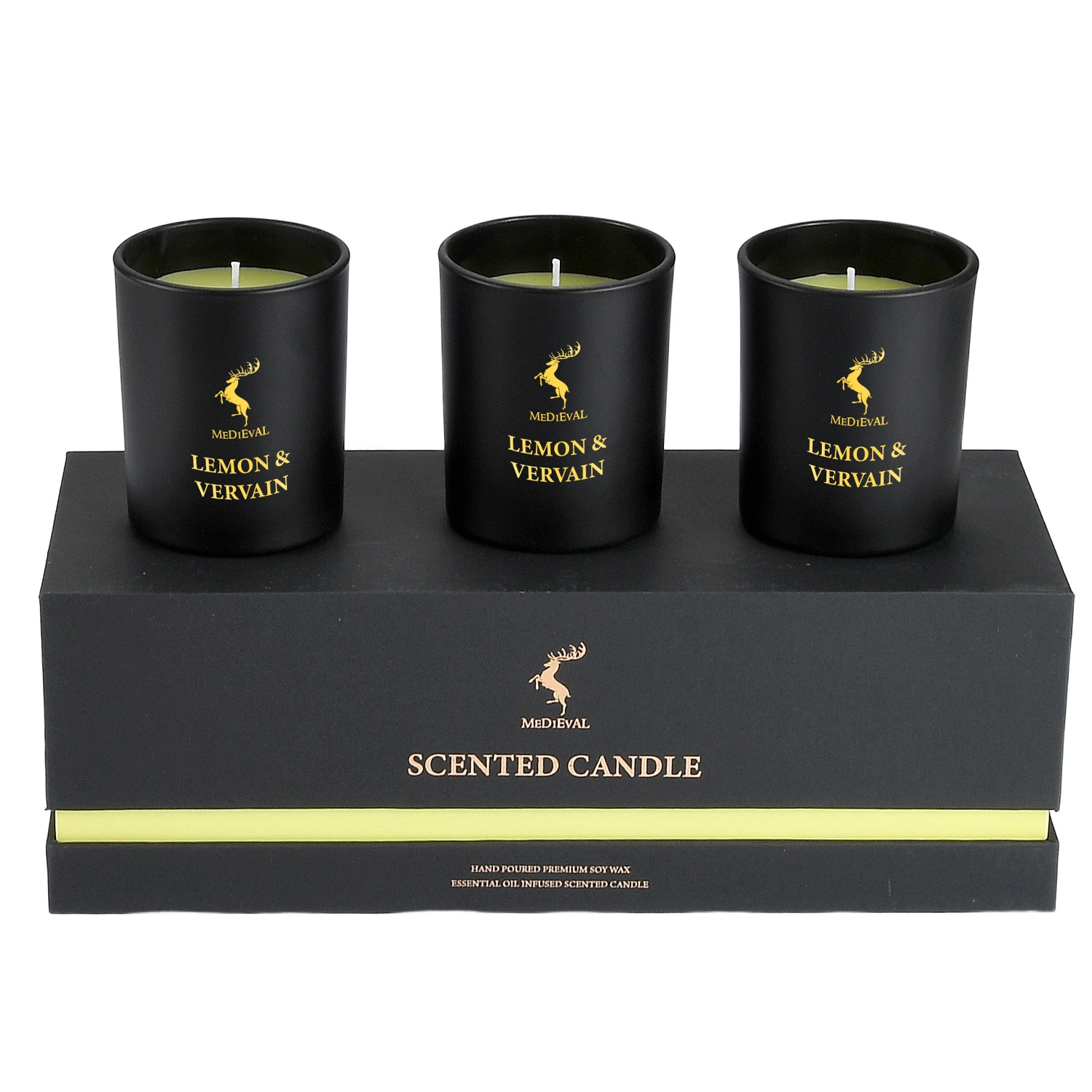 Luxury Boutique Box Packaged Scented Soy Wax Glass Candles Set