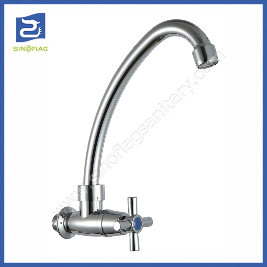 Wall Mounted Chromed Plastic Only Cold Water Tap