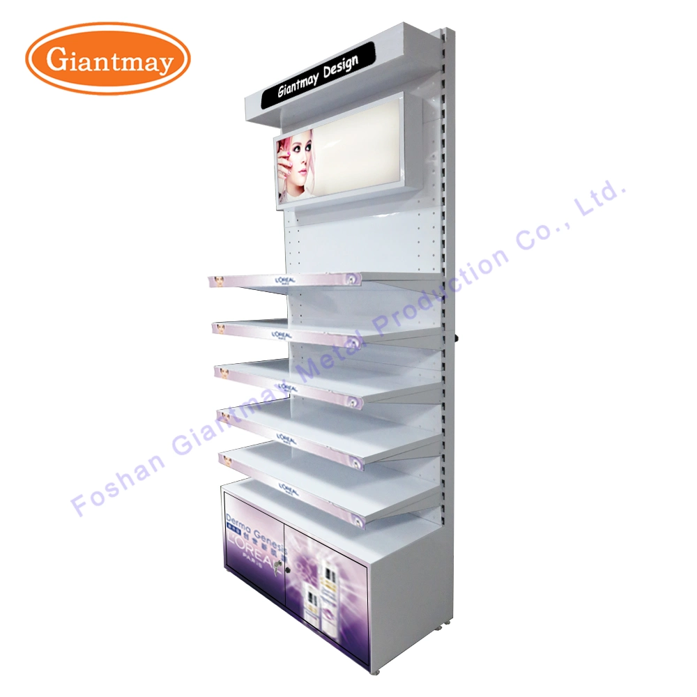 Customized Metal Cosmetics Make up Stands Shop Cosmetic Makeup Display