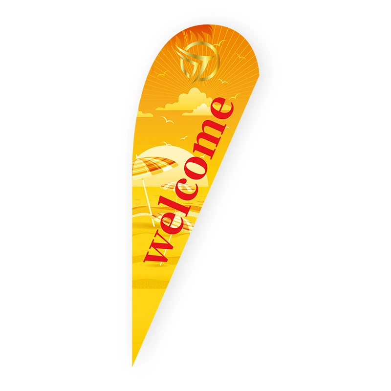 Custom Feather Flag with Double Sided Printing Advertising Waterproof Beach Stand Banner