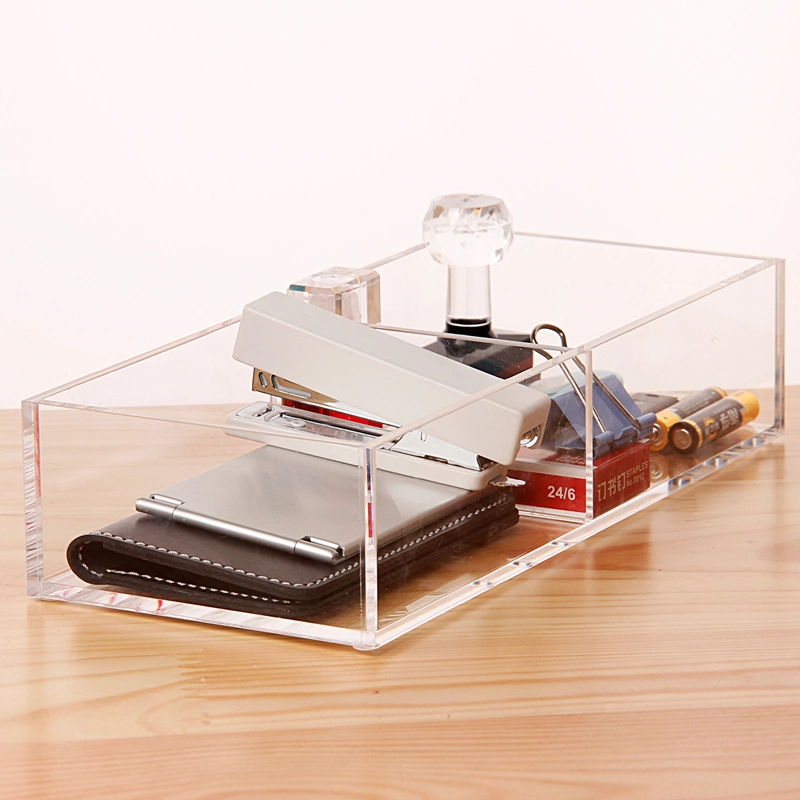 Clear Acrylic Tilt Pen Holder Candy Collection Storage Box