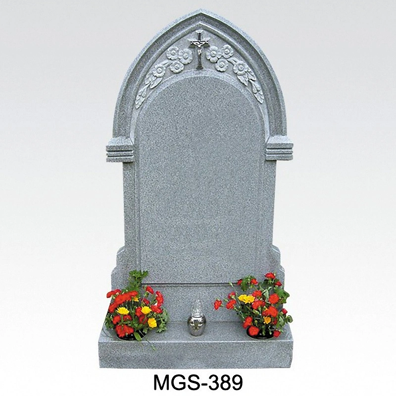 Heart Shape Carving Granite Single Monument Memorial Cremation Memorial
