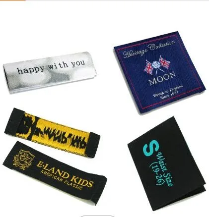 Wholesale/Supplier Customized Soft Clothing Brand Logo Label High Density Private Garment Iron on Woven Labels