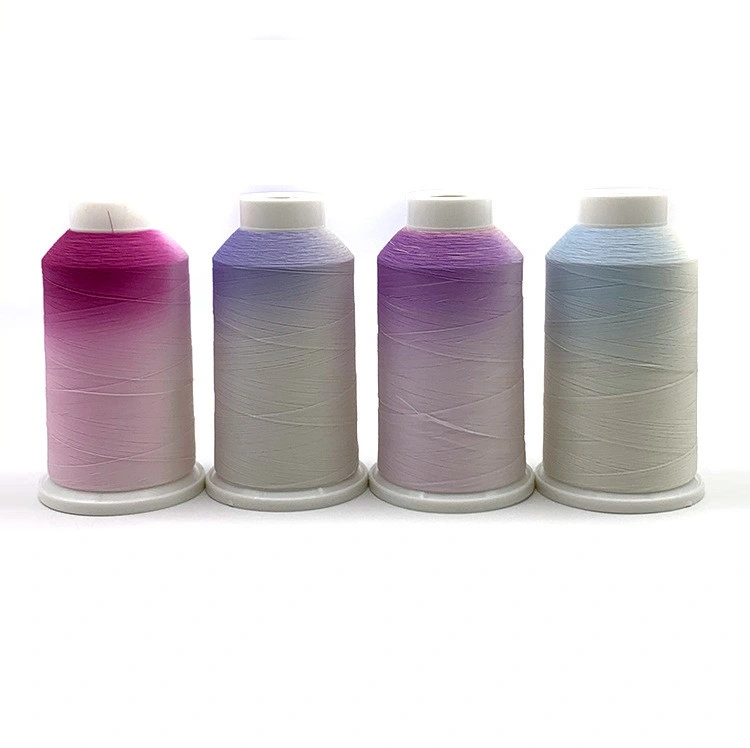 Wholesale 150d 300d Thermochromic Ray Photochromic UV Light Color Change Yarn Embroidery Thread