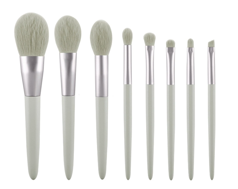 8PCS Green Fashion Makeup Brush Set Foundation Brsuh Eye Shadow Brush Set with Makeup Bag