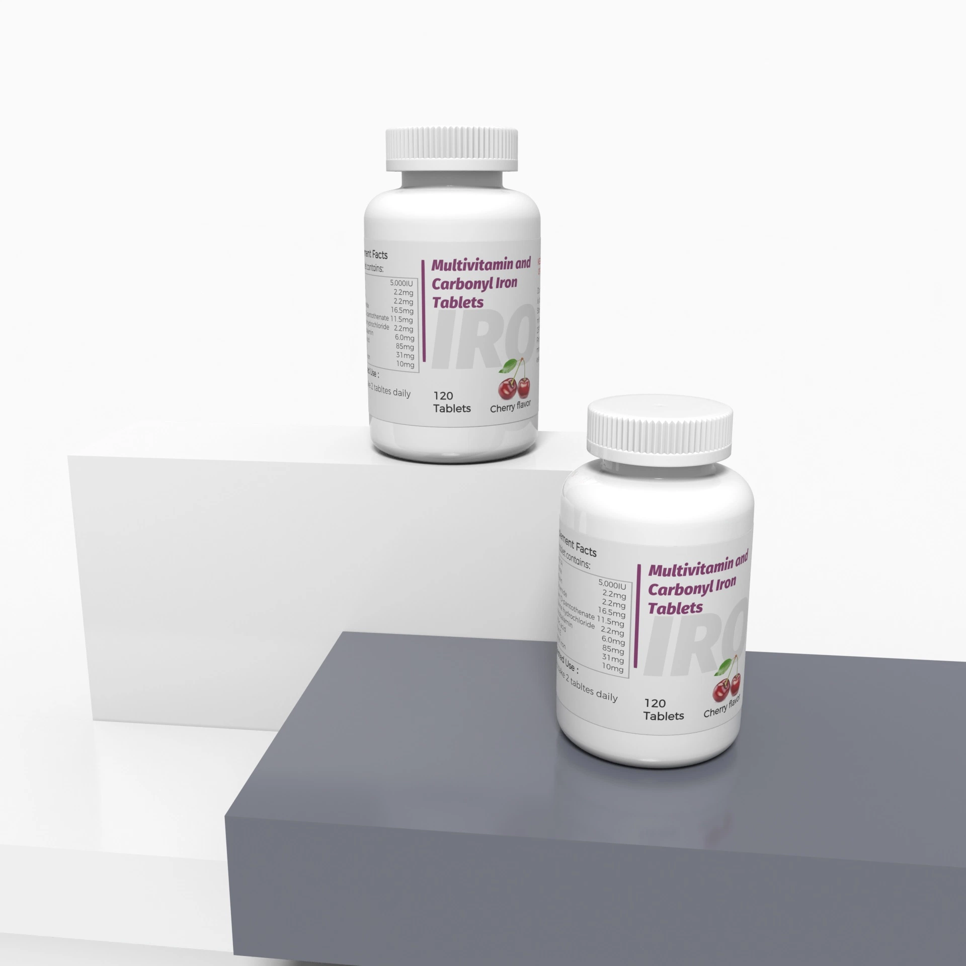 Suplemento Multivitamínico y de la salud de hierro carbonilo tabletas medicina Vitmain Bodycare