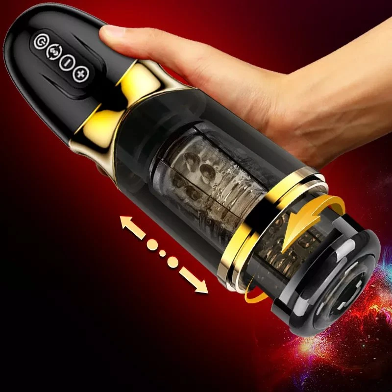 Automatic Telescopic Rotation Male Masturbation Cup 10*10 Modes Silicone Vagina Real Pussy Adult Masturbator Sex Toys for Men