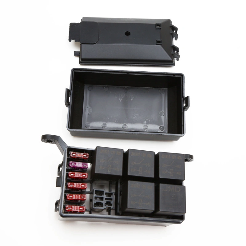 12 Way 6 Solt Customisable Dustproof Fuse Box Relay Module with Terminal Metallic 4 or 5 Pins 6 Fuses 6 Relays for Heavy Duty