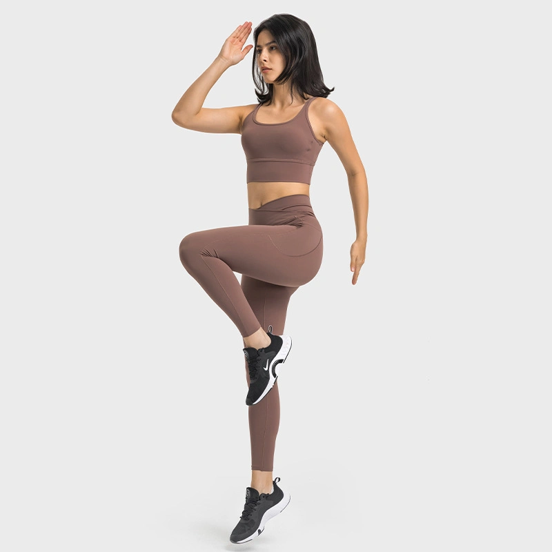 Mayorista/Proveedor Activewear Xsunwing personalizado de nylon spandex con cintura alta Legging de desgaste de un gimnasio deportivo la ejecución de pantalones de yoga polainas ropa de mujer