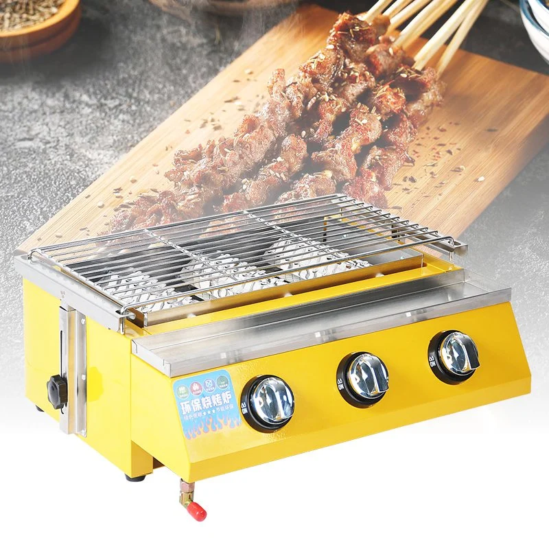 Commercial Food Machine Temperature Control BBQ Pork Tenderloin on Gas Grill