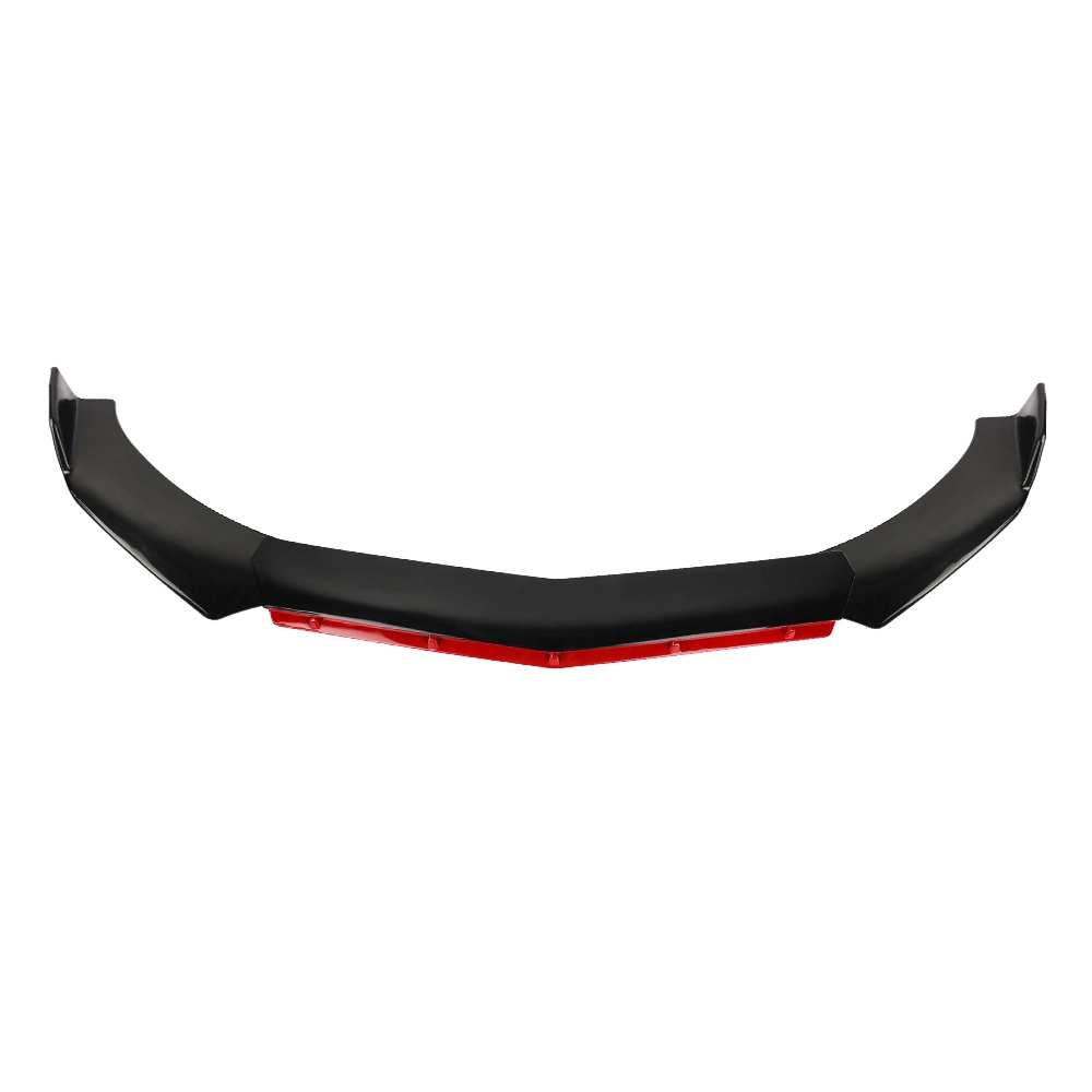 Car Universal Zweifarbig Front Schaufel Schwarz + Rot Auto Bumper Lip Kit