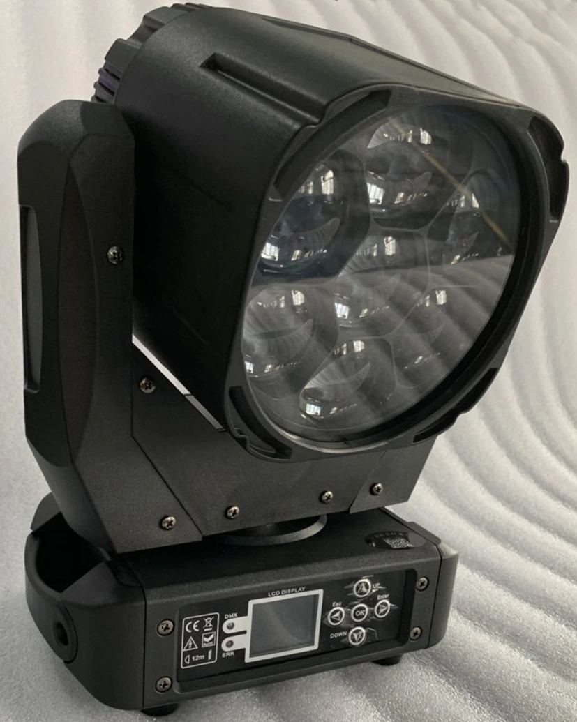 Professional Stage Light 7X40W LED Focusing Moving Head for Wedding Party Event Show KTV DJ Night Club